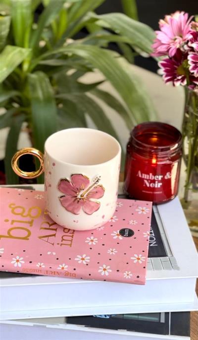 Pink Flower Mug